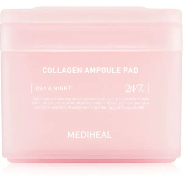 MEDIHEAL Collagen Ampoule Pad tonizačné vankúšiky pre hydratáciu a vypnutie pokožky 100 ks