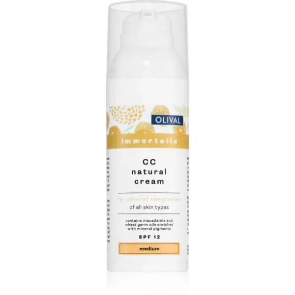 Olival Immortelle Natural hydratačný CC krém SPF 12 odtieň Medium 50 ml