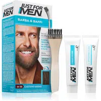 Just for Men Men Moustache & Beard farba na bradu na zakrytie šedín odtieň M-35 Mid Grey 1 ks