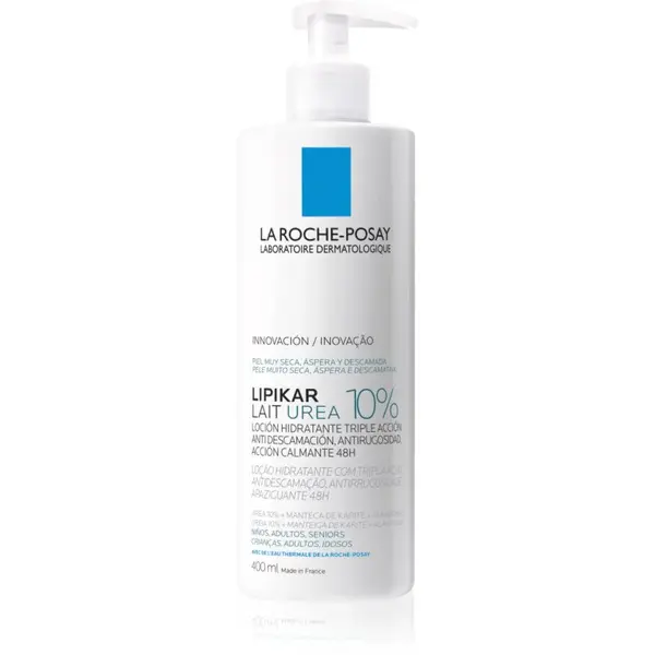 La Roche-Posay Lipikar Lait Urea 10% upokojujúce telové mlieko pre veľmi suchú pokožku 400 ml