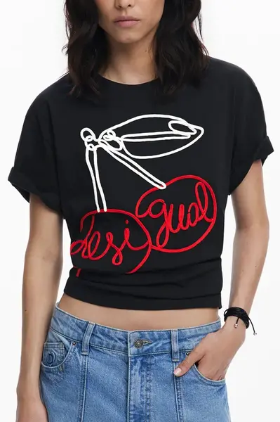 Dámske tričko s potlačou a boyfriend rifle