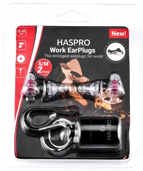 HASPRO Pracovné pluhy do uší proti hluku pri práci 2 x 2 ks