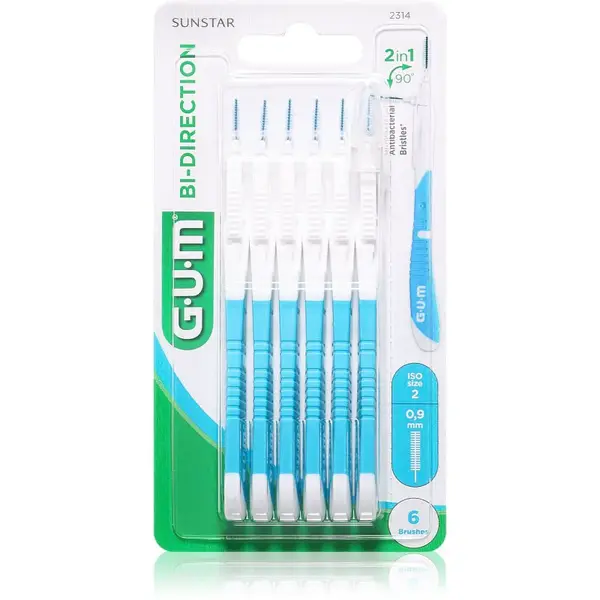 G.U.M Bi Direction Interdental Brush 2314 medzizubné kefky 0,9 mm 6 ks