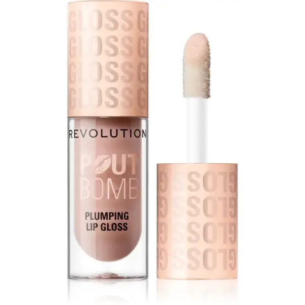 Revolution Pout Bomb lesk na pery so zväčšujúcim efektom odtieň Milky Sheer Holo 4.6 ml