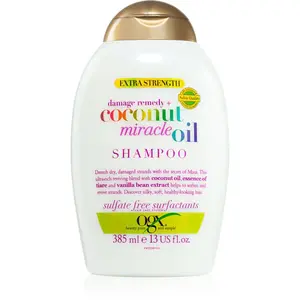 OGX Coconut Miracle Oil posilňujúci šampón pre poškodené vlasy s kokosovým olejom 385 ml