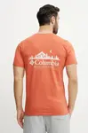 Bavlněné tričko Columbia Rapid Ridge oranžová barva, s potiskem, 1934824