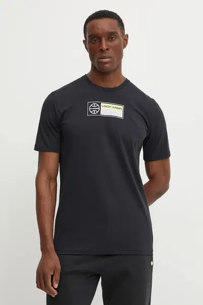 Tričko Under Armour černá barva, s potiskem, 1390187