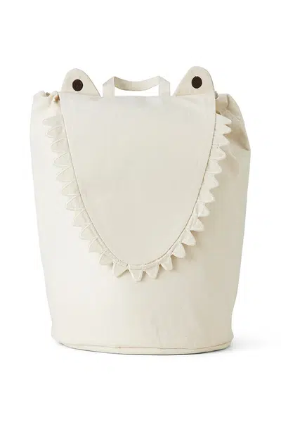 Úložný koš ferm LIVING Crocodile Storage bílá barva