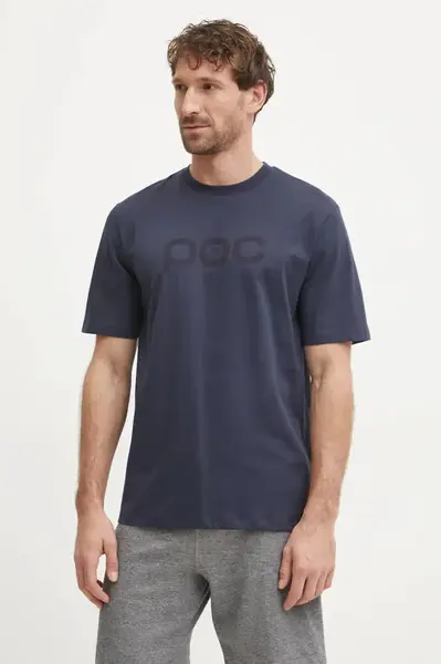 Bavlněné tričko POC tmavomodrá barva, s potiskem, 61650