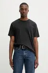 Tričko Levi's pánské, černá barva, hladké, A0637.0001-Blacks