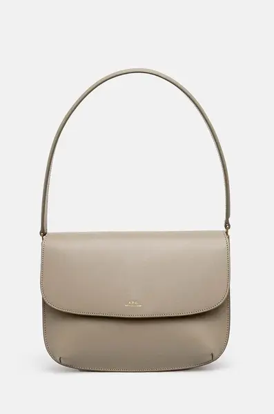 Kožená kabelka A.P.C. zelená barva