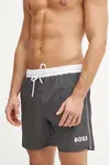 Plavkové šortky BOSS šedá barva, 50515191