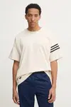 Bavlněné tričko adidas Originals Neuclassics béžová barva, JC9933