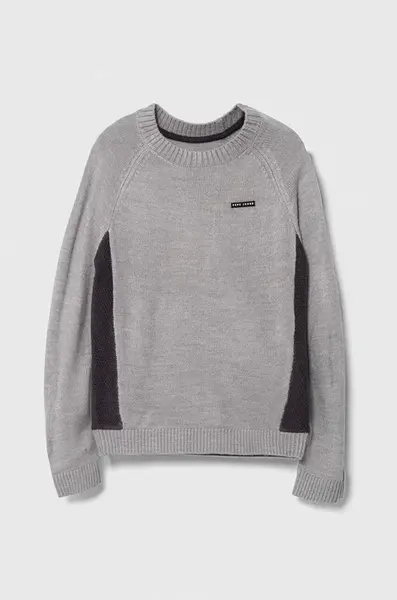 Dětský svetr Pepe Jeans šedá barva, lehký