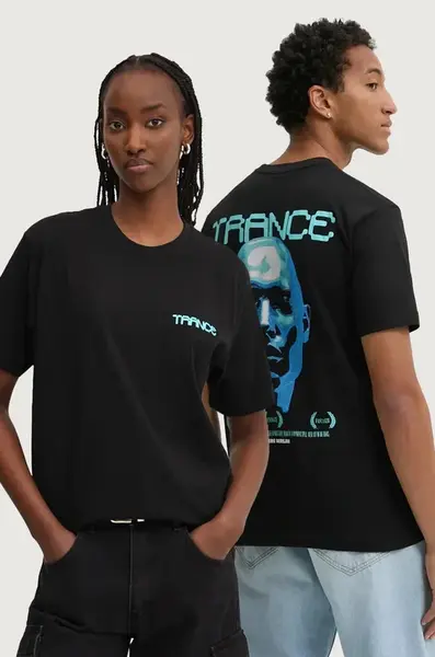 Bavlněné tričko Vertere Berlin černá barva, s potiskem, VER T247