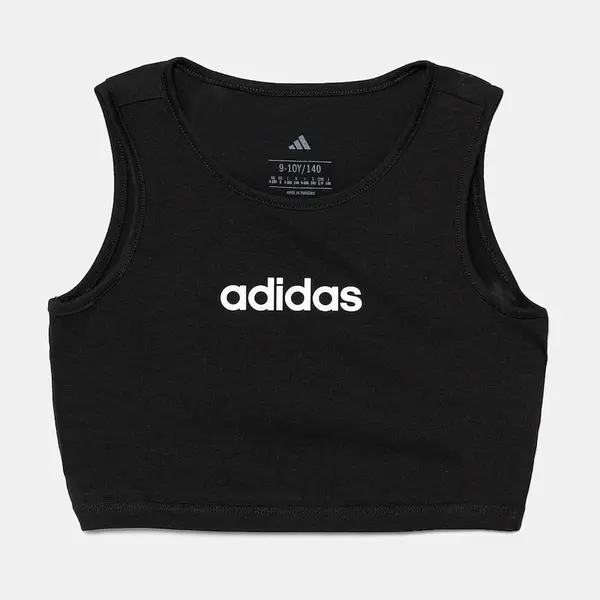 Dětský bavlněný top adidas černá barva, JC9732
