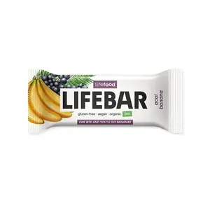 LifeFood Lifebar tyčinka acai s banánem RAW BIO 40 g