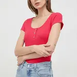 Tričko Guess KARLEE růžová barva, W2YP24 KBCO2