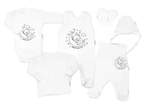 Baby Nellys Soupravička do porodnice 6D, Medvídek na měsíčku, vel. 62