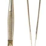 Nippes Solingen Pinzeta rovná lomená zlacená 8 cm 1 ks