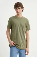 Bavlněné tričko Les Deux zelená barva, LDM101155