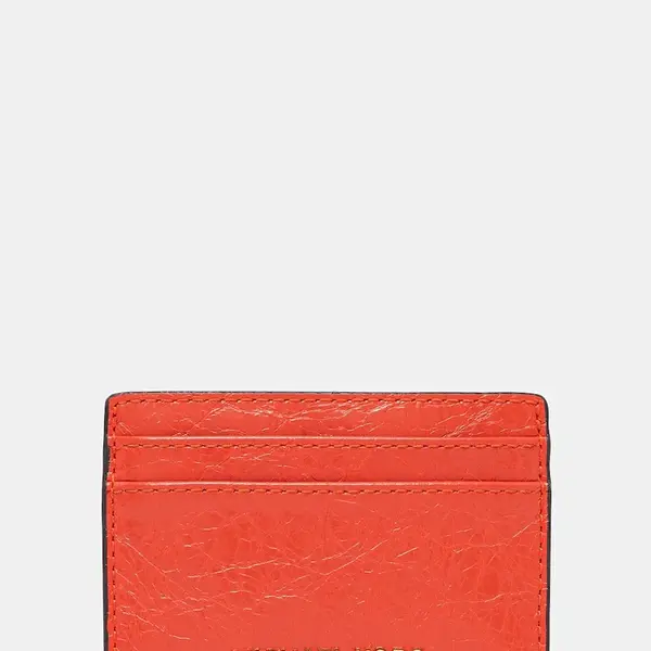 Kožené pouzdro na karty MICHAEL Michael Kors červená barva, 32R5GJ6D1L