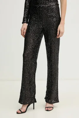 Kalhoty Pepe Jeans ANGIE dámské, černá barva, jednoduché, high waist, PL211795