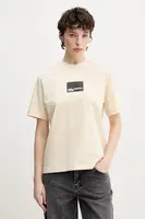 Bavlněné tričko Karl Lagerfeld Jeans béžová barva, A1W17006