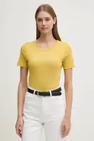 Bavlněné tričko United Colors of Benetton červená barva, 3GA2E16A2