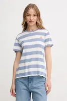 Bavlněné tričko Pepe Jeans modrá barva