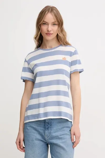 Bavlněné tričko Pepe Jeans modrá barva