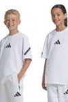 Dětské tričko adidas bílá barva, s potiskem, JJ4144