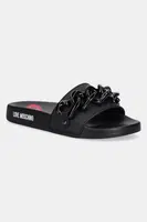 Pantofle Love Moschino dámské, černá barva, JA28132G1MI17000