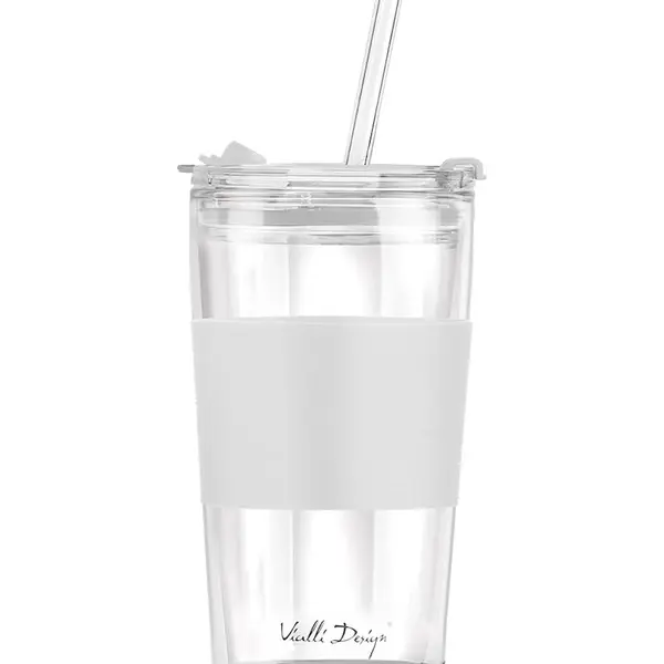 Termohrnek s brčkem Vialli Design Fuori 600 ml více barev