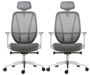 MERCURY 2PACK Ergonomická kancelářská židle AFRODITE šedá (2 ks)