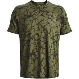 Under Armour UA RUSH ENERGY PRINT SS Pánske funkčné tričko, khaki, veľkosť S