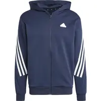 adidas FUTURE ICONS 3-STRIPES FULL ZIP HOODIE Pánska mikina, tmavo modrá, veľkosť