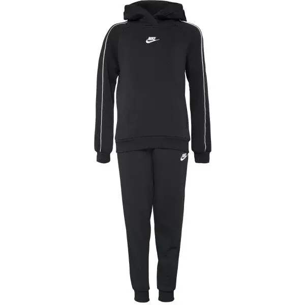 Nike K SPORTSWEAR CLUB FLC HDY TRACKSUIT Detská tepláková súprava, čierna, veľkosť