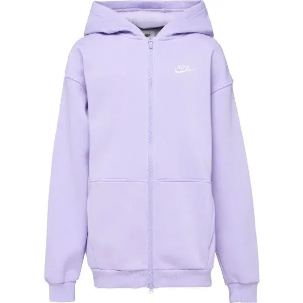 Nike SPORTSWEAR Dievčenská mikina, fialová, veľkosť