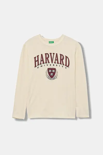 Detská bavlnená košeľa s dlhým rukávom United Colors of Benetton