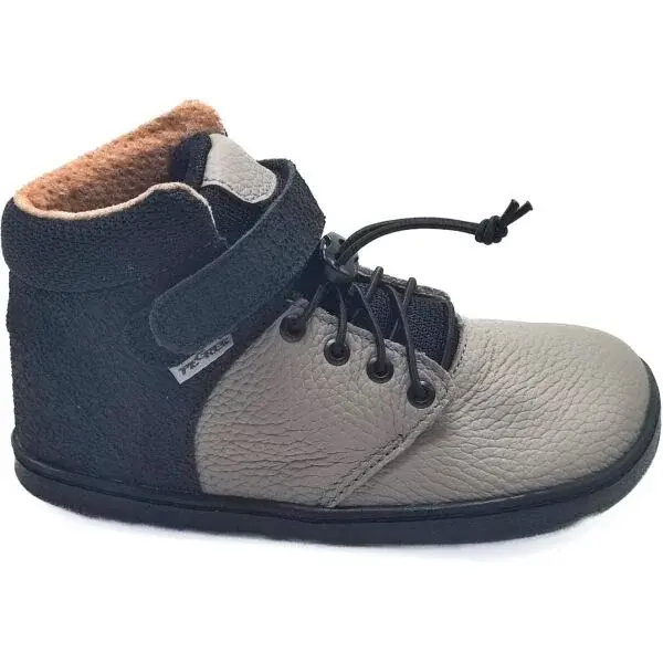 PEGRES BF 56L Detské zateplené barefoot tenisky, sivá, veľkosť