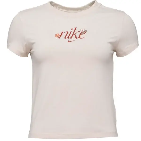 Nike SPORTSWEAR CHILL KNIT Dámske tričko, béžová, veľkosť