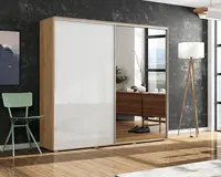 Šatní skříň Ska A7 Barva korpusu: Grafit, Rozměry: 150 cm, Dveře: Bílý lesk