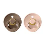 BIBS Colour cumlíky z prírodného kaučuku dark oak/blush 1×2ks - veľkosť 2