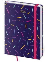 Týdenní diář 2026 A5 Vario Sprinkles s gumičkou