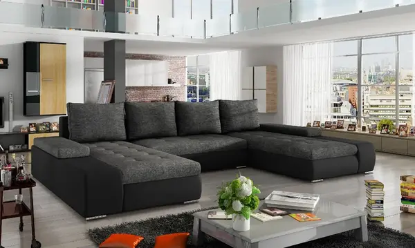 Sedací souprava Marino - symetrická látka: Sawana 05/ Soft 011