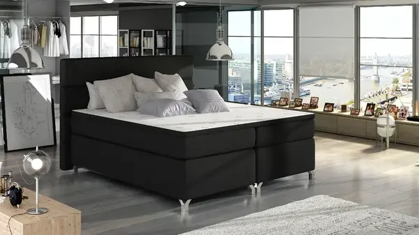 Boxspring Amadeo Rozměr: 180 x 200 cm, látka: Sawana 14, Varianta: S LED osvětlení