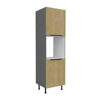 Vysoká skříňka pro vestavnou troubu Cremona ANT 60 DP-215 2F Barva korpusu: Antracit, Barva dvířek: Dub Cremona