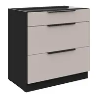 Spodní skříňka Arona 80 D 3S BB - Premium Box Barva korpusu: Černá, Barva dvířek: Kašmír