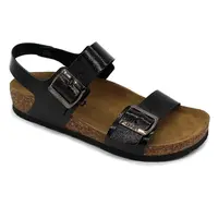 Leon 4303 Dámske zdravotné korkové sandále 36 - 23,5cm, čierna, 2,0 cm